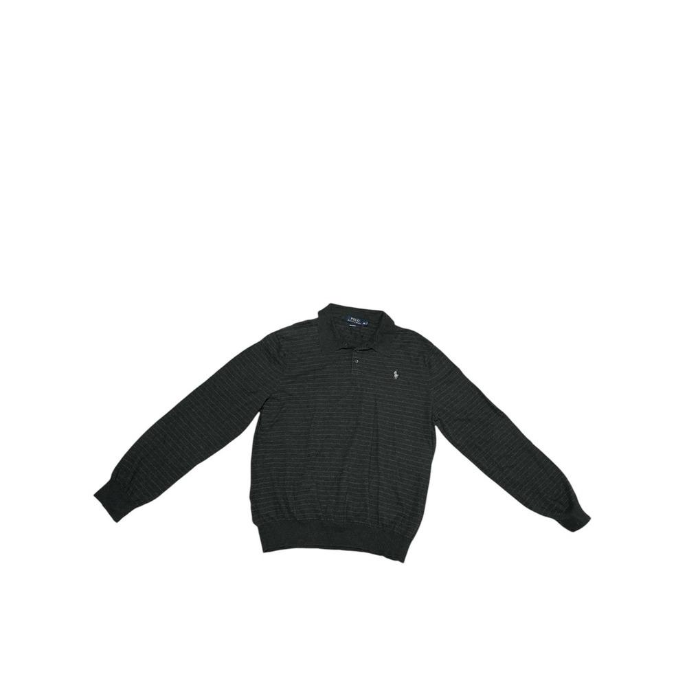 Polo Ralph Lauren Men's Pima Cotton Long Sleeve Striped 1/4Butt Pullover SizeXXL